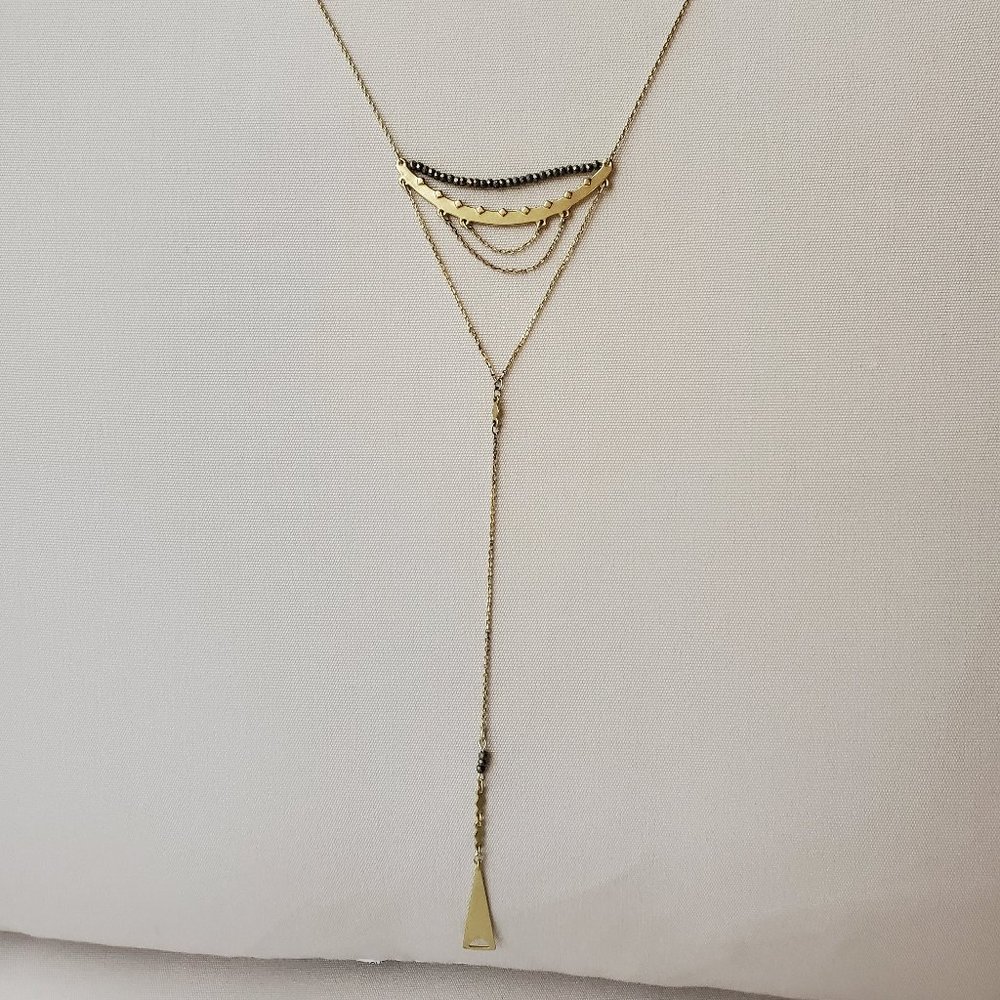 Mixed Metal 21" Drop Necklace